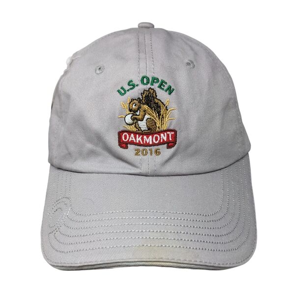 US Open 2016 Oakmont Squirrel Slideback Hat Gray One Size USGA Member - Picture 1 of 7